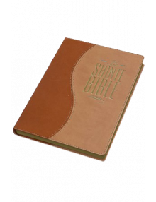 Bible Louis Segond 1910 caramel tranche Or  - Ref Esa889
