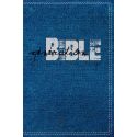 Génération Bible Couverture souple bleue jeans synthétique avec tranche blanche