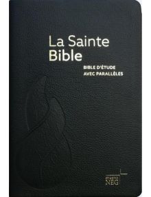 La sainte Bible, bible d'étude avec parallèles, cuir véritable, tranche dorée, onglets
