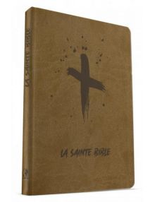 Bible Segond 1910 Esaïe beige motif croix ESA988