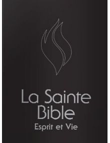 Bible d'étude Esprit et Vie Segond 1910 rigide noir / tranche blanche couverture rigide