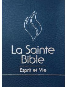 Bible d'étude Esprit et Vie Segond 1910 bleu nuit / tranche argent / onglets