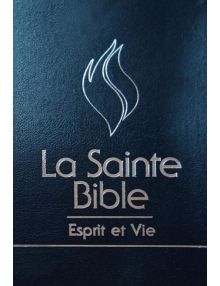 Bible d'étude Esprit et Vie Segond 1910 luxe Cuir noir / tranche argent / onglets