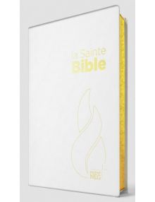 Bible NEG compacte Couverture souple Vivella blanche,  tranche or