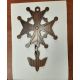 Croix huguenote en bois exotique 25.5 cm