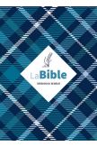 Bible Semeur 2015 Couverture textile semi-souple, bleue à carreaux, tranche blanche