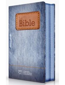 Bible Segond 21 compacte Couverture souple toilée motif jeans avec fermeture éclair Réf 12277
