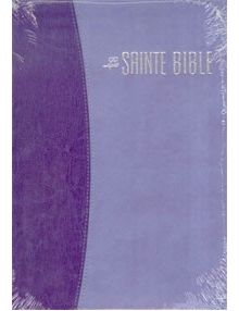 Bible Louis Segond 1910 grand format duo violet avec fermeture ESA629