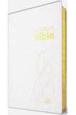 Bible NEG compacte Couverture souple, toile blanche nacrée, tranches or