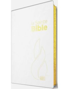 Bible NEG compacte Couverture souple, toile blanche nacrée, tranches or