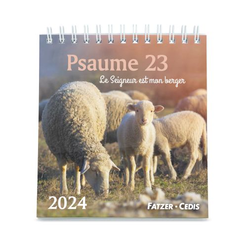 Calendrier Psaume 23 petit format 2024 - Librairie chrétienne 7ici