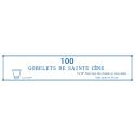 Boite de 100 gobelets transparents en plastique de service de Sainte Cène (plastique réutilisable et recyclable)