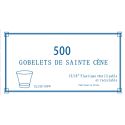 Boite de 500 gobelets transparents en plastique service de Sainte Cène (plastique réutilisable et recyclable)