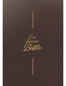 Bible Louis Segond 1910 Gros caractères brun vinyle  Ref SB1147