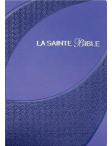 Bible Segond 1910 gros caractères similicuir violet, avec les paroles de Jésus en rouge