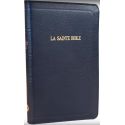 Bible Segond 1910  Édition compacte, reliure souple, couverture similicuir bleue marine, glissière