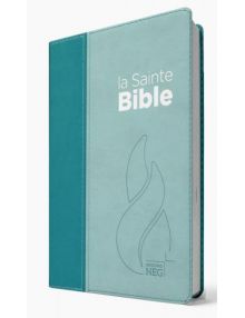  Bible NEG compacte Couverture souple toile duo bleu lagon et bleu ciel