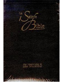La Sainte Bible commentaires de John Macarthur NEG17469 Cuir noir onglets avec boitier
