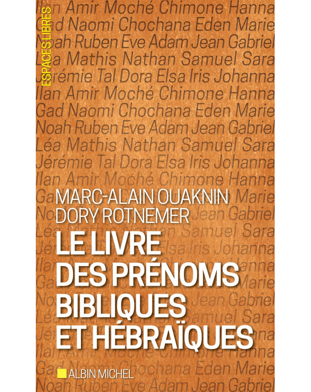 Le Livre des prénoms bibliques et hébraïques