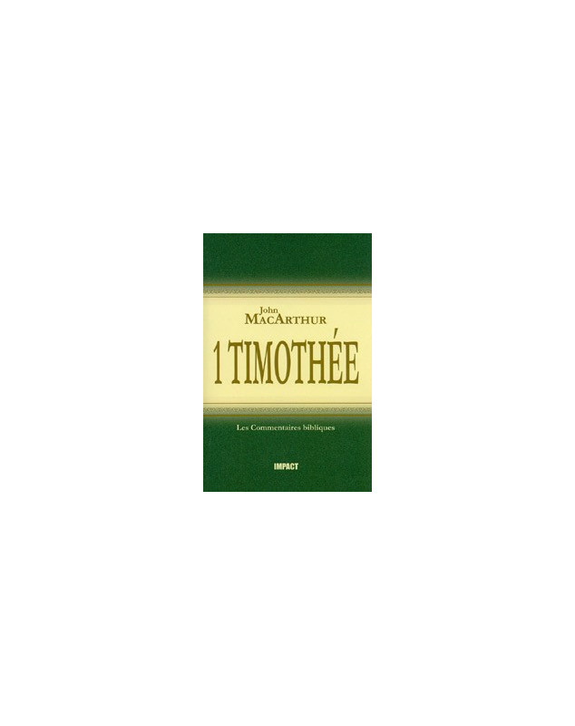 1 Timothée -  Librairie chrétienne en ligne 7ici