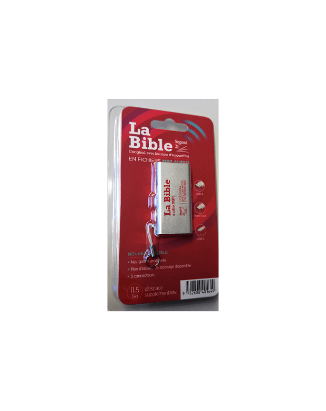 Clé USB La Bible Segond 21 Audio - librairie chrétienne 7ici