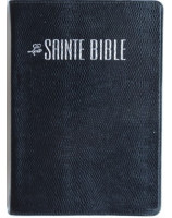 Bible souple silicuir Lézard Noir Tranche Or Esa 759