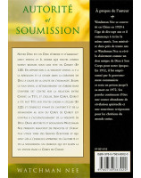 Autorité et Soumission - Vivre selon la vie divine dans le corps de Christ - Watchman Nee