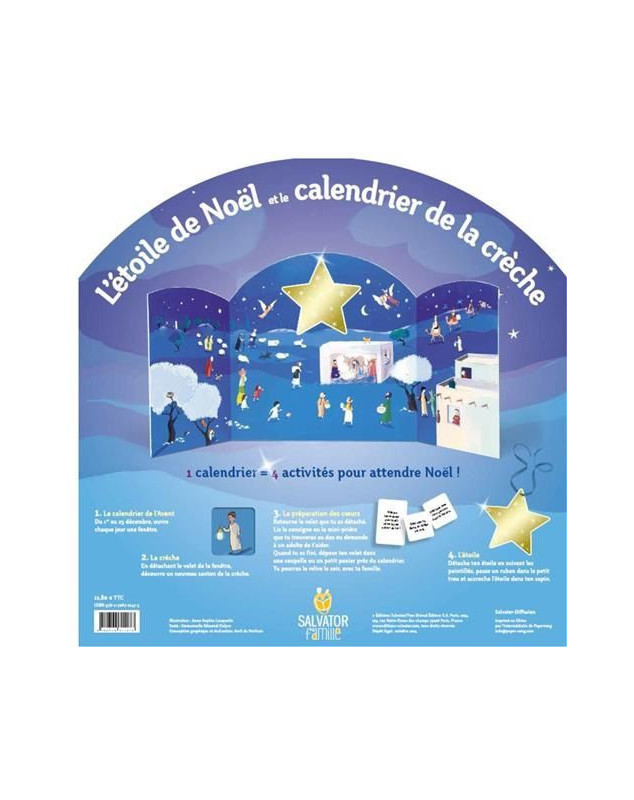 L'étoile de Noël et le calendrier de la crèche