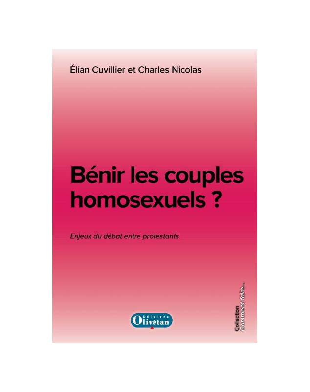 Bénir les couples homosexuels ? Les enjeux du débat entre protestants Bénir les couples homosexuels ? Les enjeux du débat entre protestants