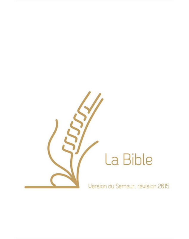 Bible du Semeur 2015, blanche couverture lin, bordure dorée