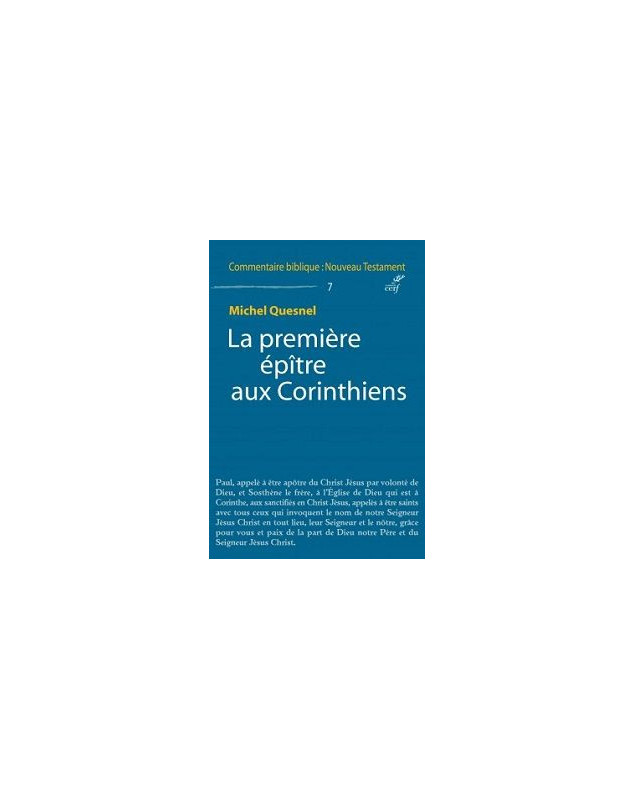 La première épître aux Corinthiens