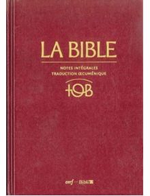 Bible TOB édition intégrale cuir
