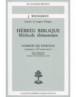 Hébreu biblique Méthode élémentaire Corrigés des exercices