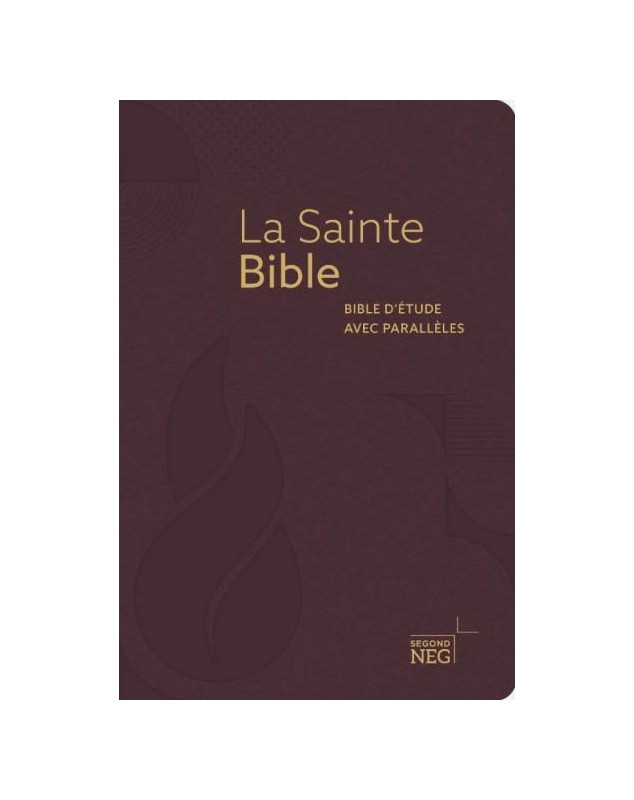 La sainte Bible, bible d'étude avec parallèles, fibrocuir, tranche or, onglets