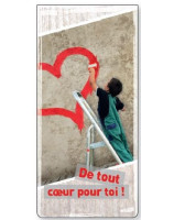 Marque page magnet De tout coeur pour toi !