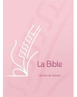 Bible du Semeur 2015, couverture rigide, rose, tranche blanche