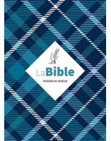 Bible Semeur 2015 Couverture textile semi-souple, bleue à carreaux, tranche blanche