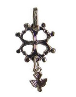 Croix huguenote argent 11 mm