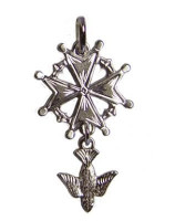 Croix huguenote argent 15 mm