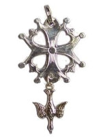 Croix huguenote argent bombée