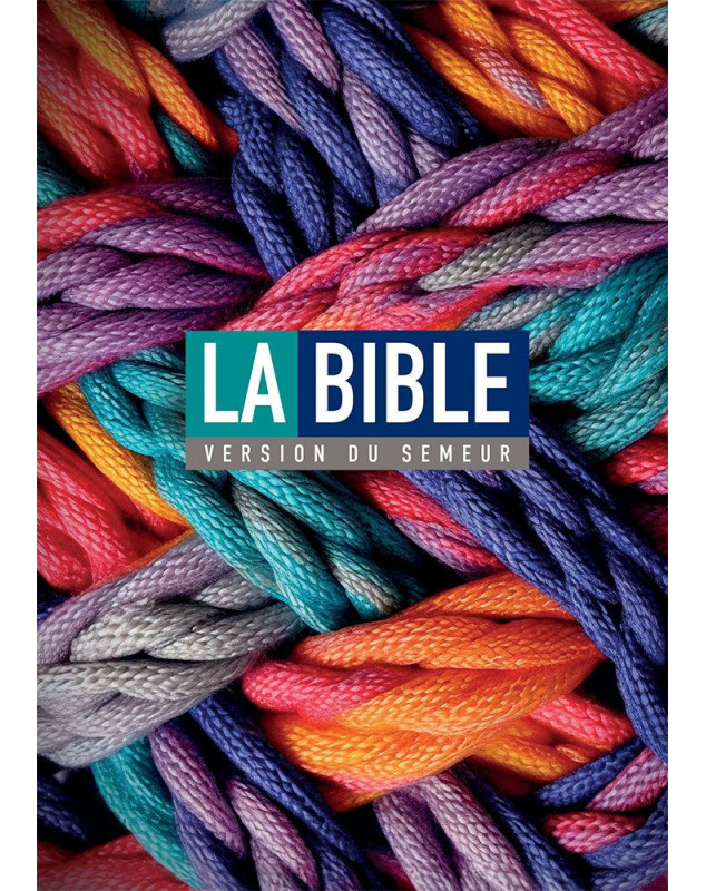 Bible Semeur 2015 Couverture textile semi-souple, bleue à carreaux, tranche blanche