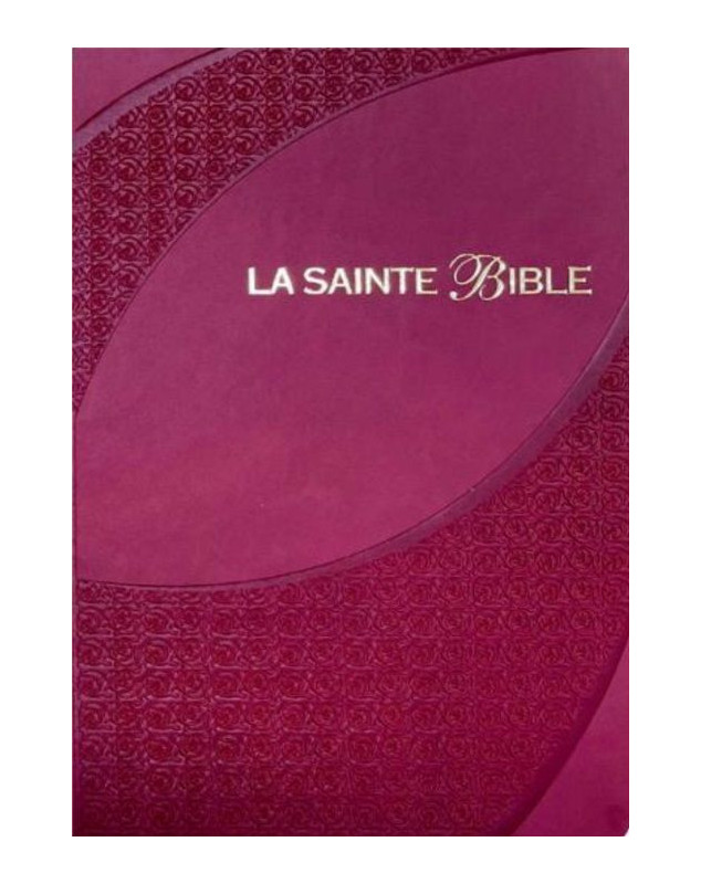 Bible Segond 1910 gros caractères similicuir bordeauxt, avec les paroles de Jésus en rouge