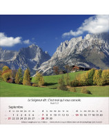 Calendrier Montagnes 2025