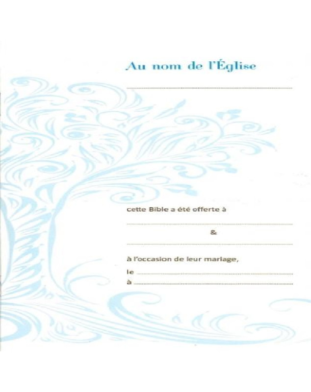 Livret de mariage petit format