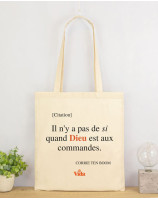 Tote bag coton écru