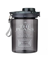 Bouteille en plastique noire I know the plans 828 ml