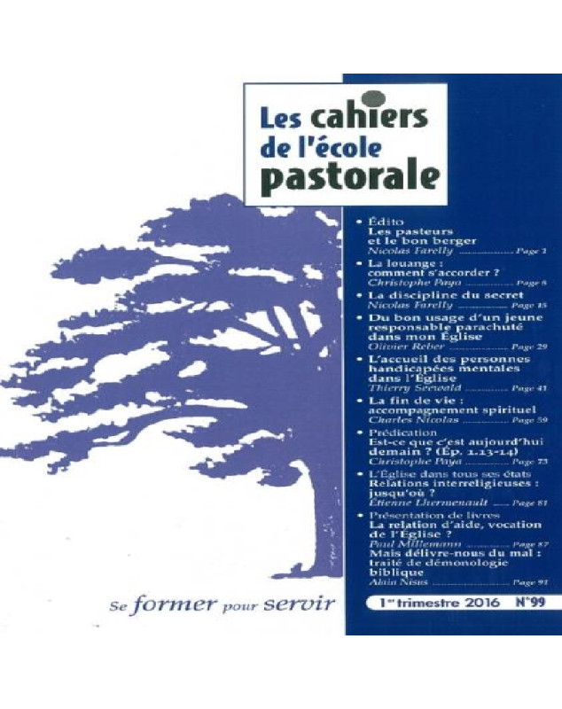 Cahiers de l'école pastorale n°99