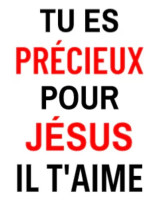 Sticker Tu es précieux pour Jésus, il t'aime, lot de 10