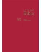 Bible NEG SEGOND 1979 Gros caractères, rigide, grenat, tranche blanche- Librairie 7ici