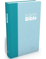  Bible NEG compacte Couverture souple toile duo bleu lagon et bleu ciel - Librairie 7ici